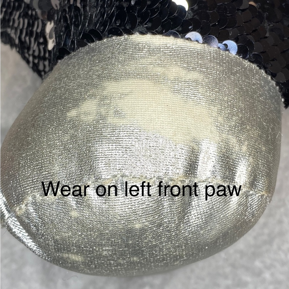 Dan Dee Dachshund Sequin Flip Plush Black & Silver Weiner Dog Stuffed Animal - Picture 14 of 16